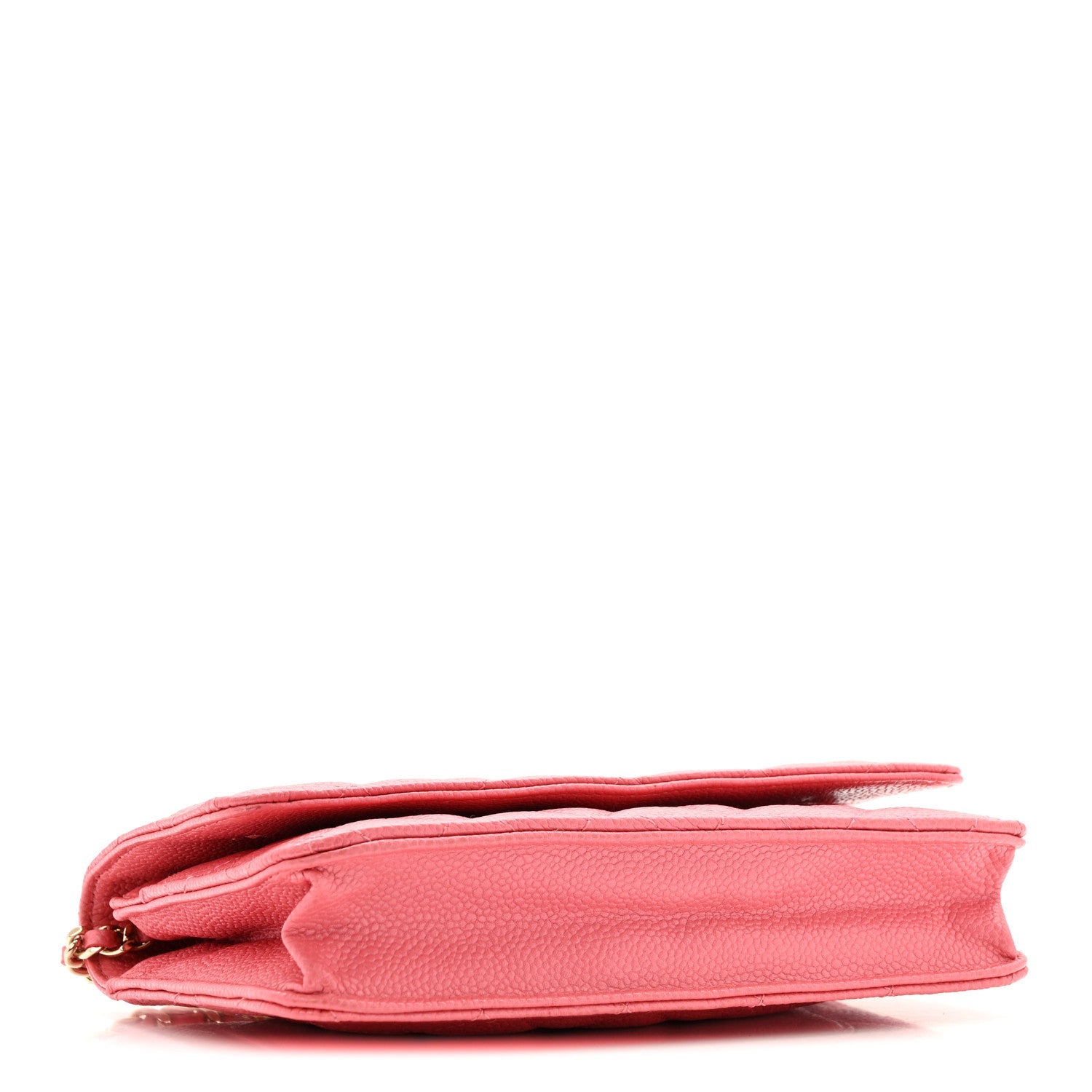 Caviar Quilted Wallet on Chain WOC Pink