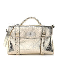 Metallic Crinkled Calfskin Medium Alexa Gold