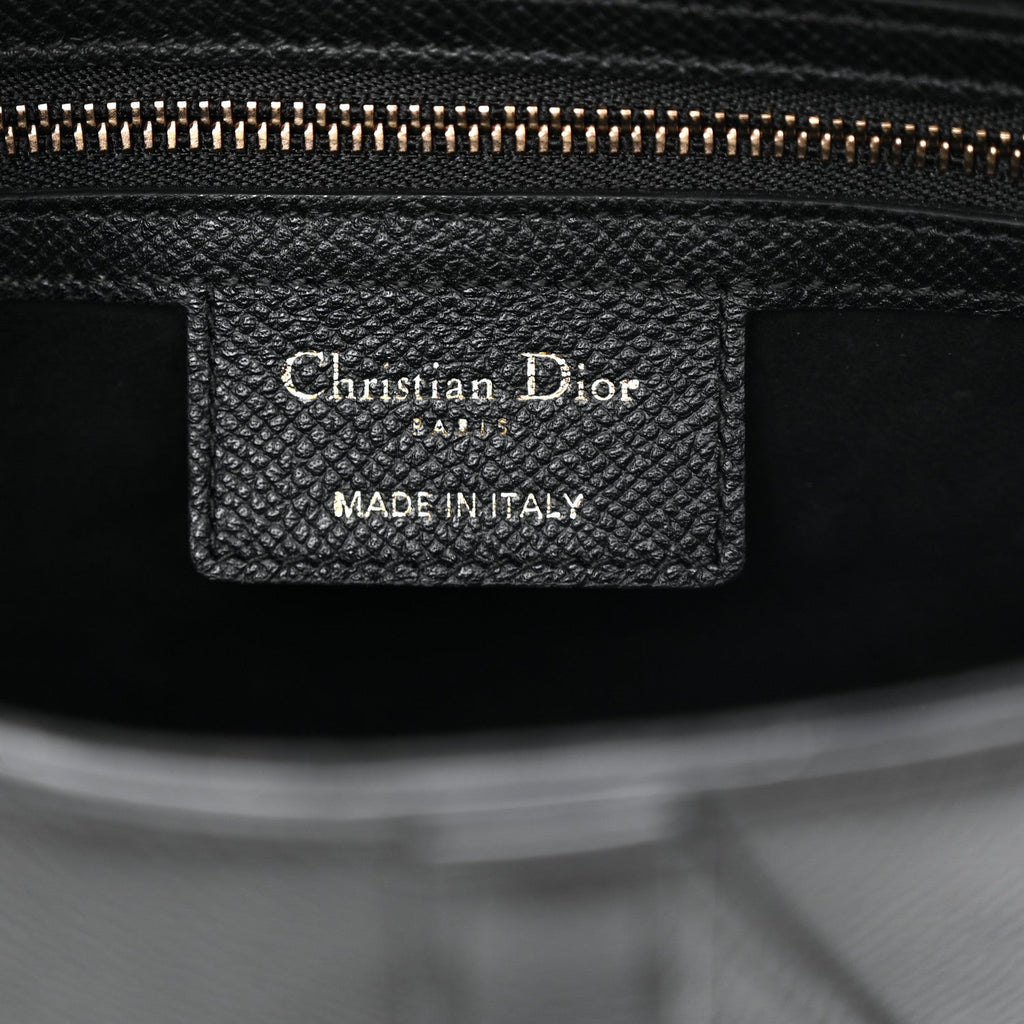 Grained Calfskin Saddle Bag Black