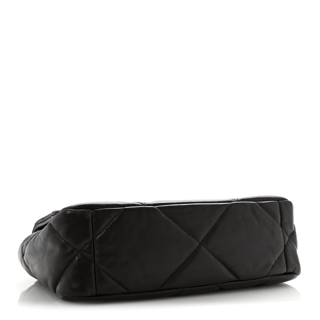 Lambskin Quilted Medium Chanel 19 Flap Dark Brown