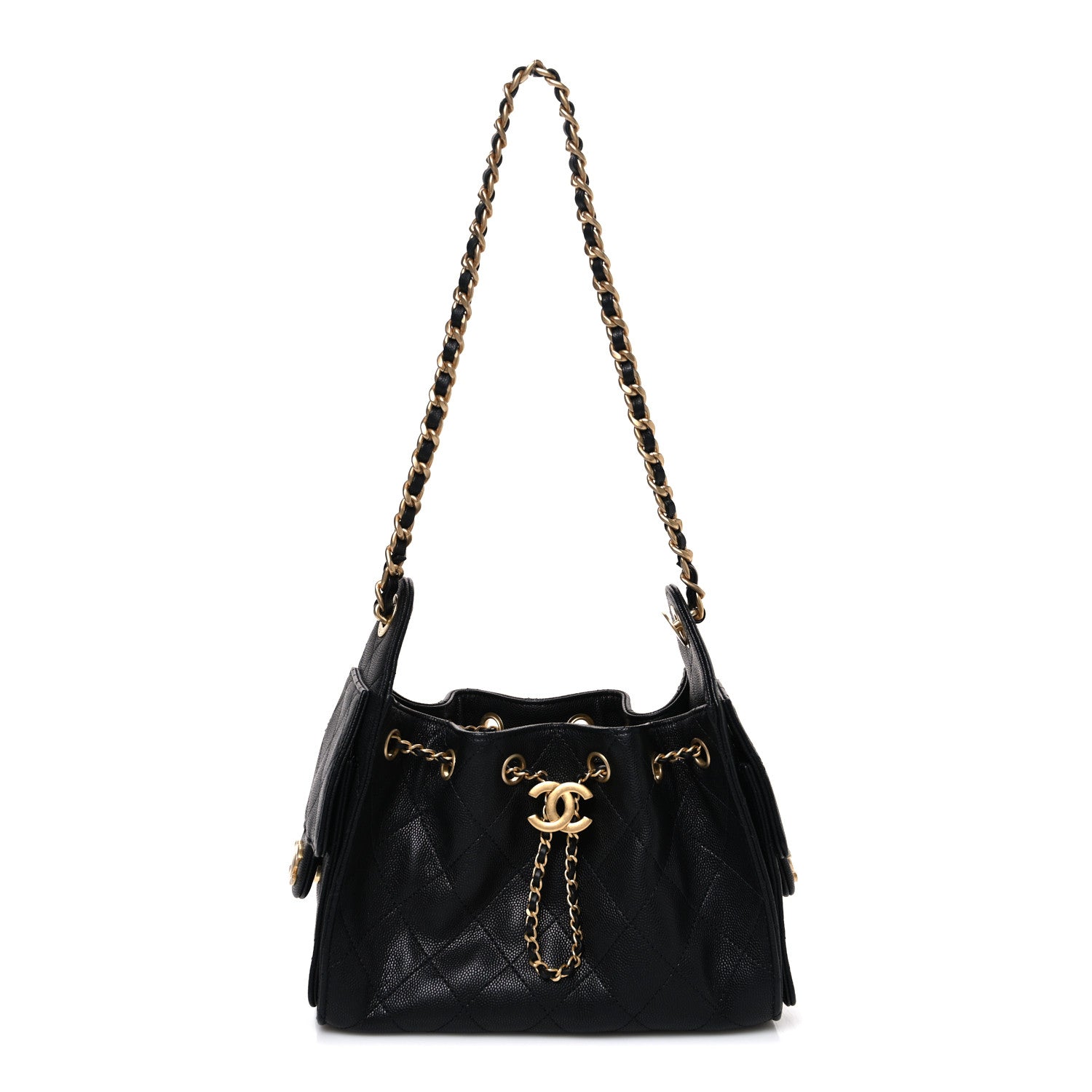 Caviar Quilted Mini Chanel 25 Handbag Black