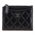 Chanel Coco Mark Matelasse Lambskin Coin Card Case