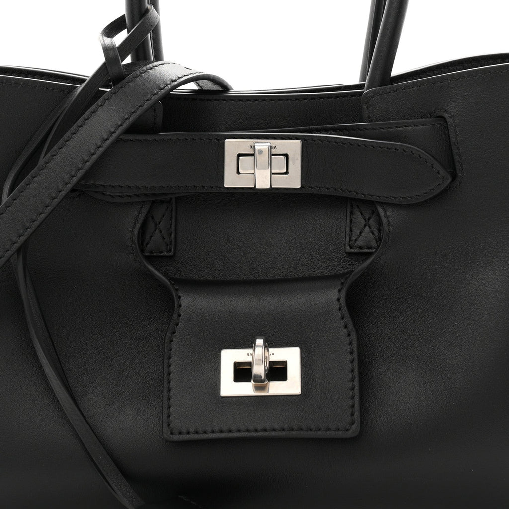 Smooth Calfskin Mini Bel Air Carry All Bag Black