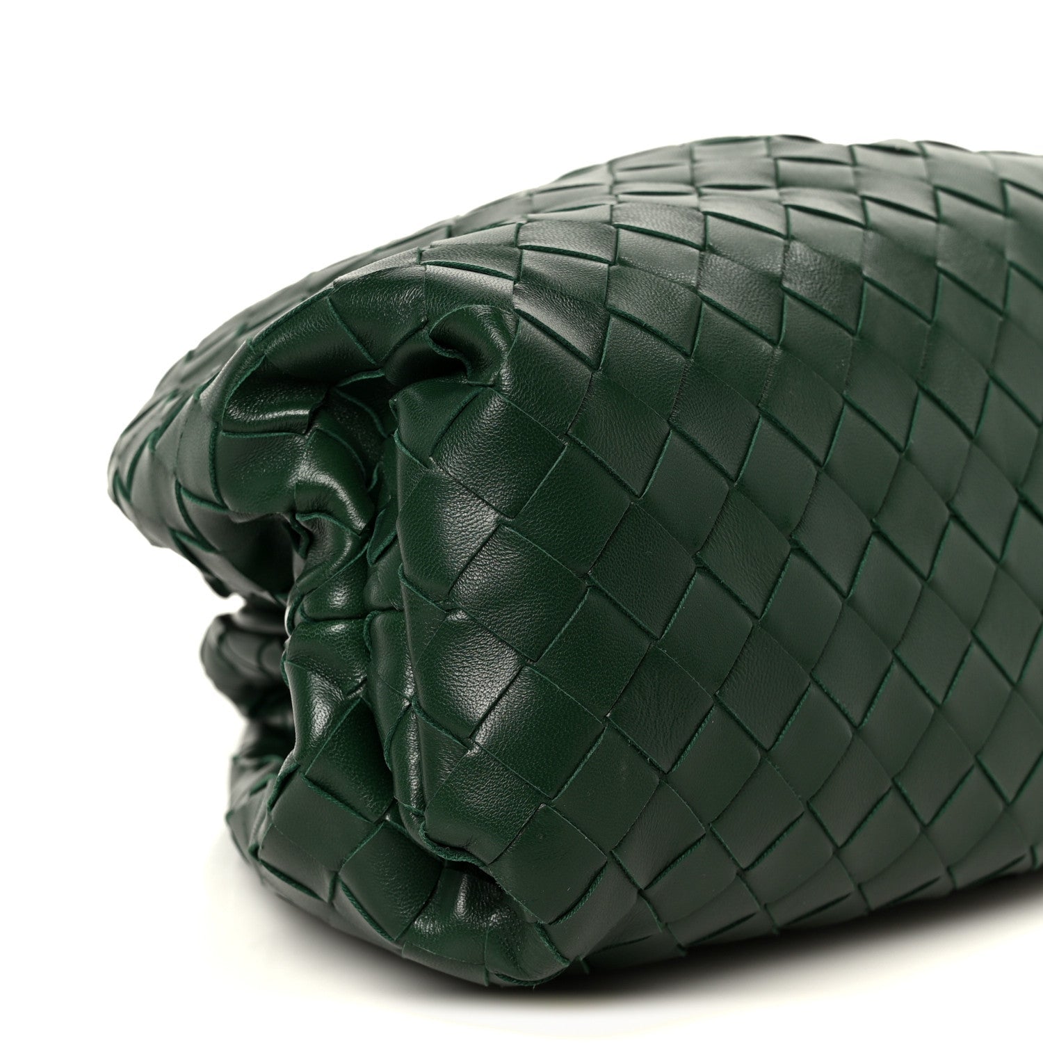 Nappa Maxi Intrecciato The Pouch Oversized Clutch Racing Green