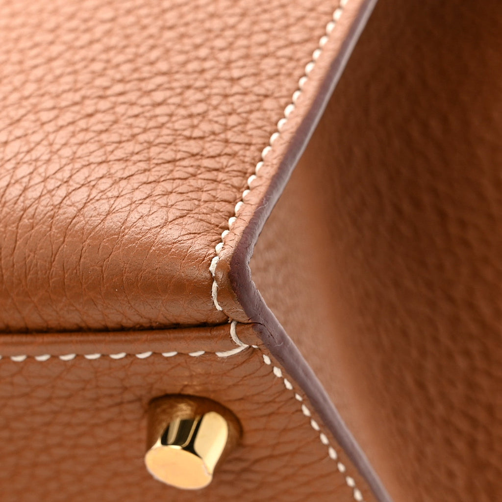 Togo Horseshoe Kelly Sellier 25 Gold Capucine