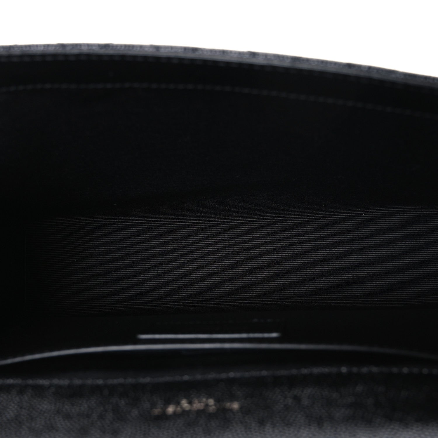 Grain De Poudre Textured Mixed Matelasse Triquilt Medium Monogram Monochrome Satchel Black