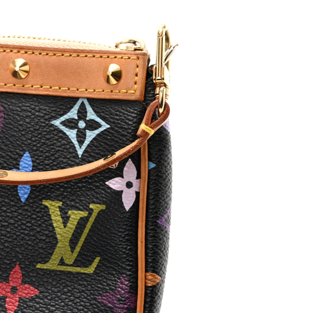 Monogram Multicolor Pochette Accessories Black