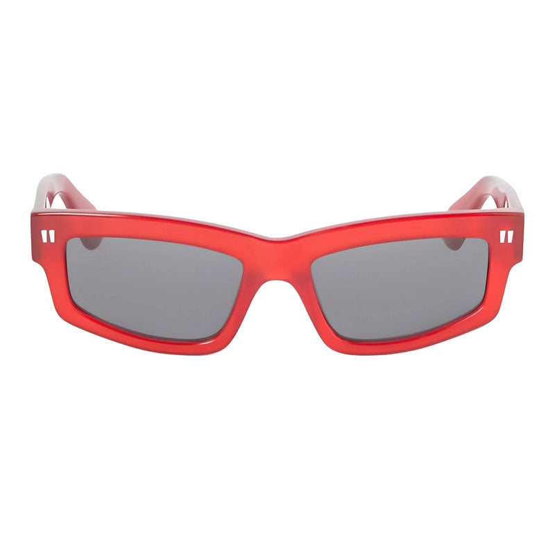Off-White Sunglasses Rectangle Full Rim, Black Frame and Dark Grey Lens OERI135MIRAMAR1007