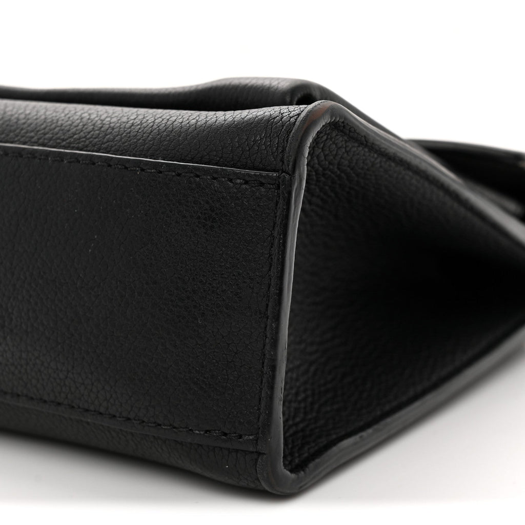 Soft Calfskin My Lockme Chain Bag BB Black
