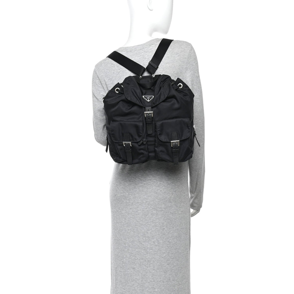 Nylon Vela Medium Backpack Black