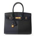 Epsom Casaque Birkin Sellier 30 Bleu Indigo Black Bleu Frida