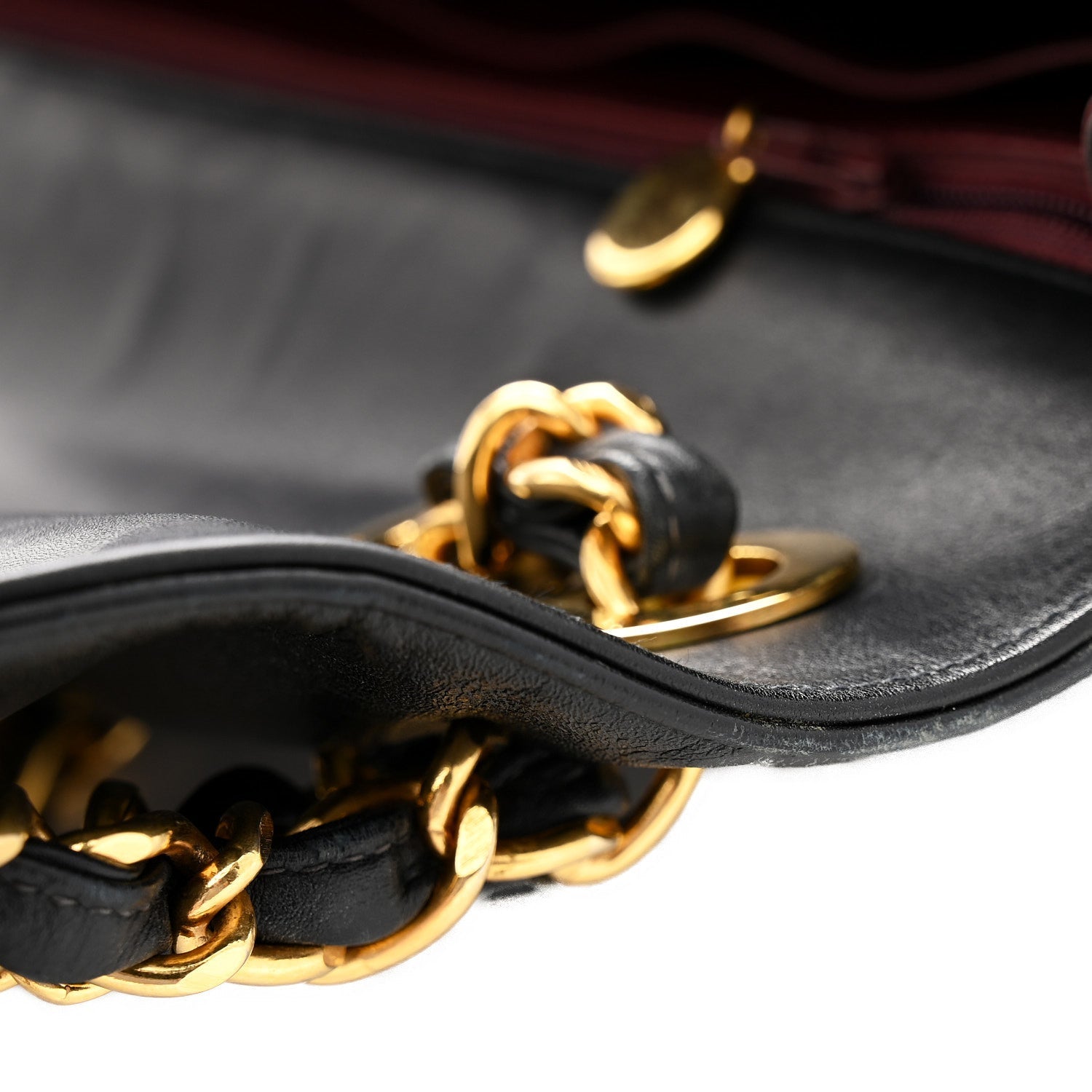 Lambskin Quilted CC Maxi Jumbo Single Flap Black