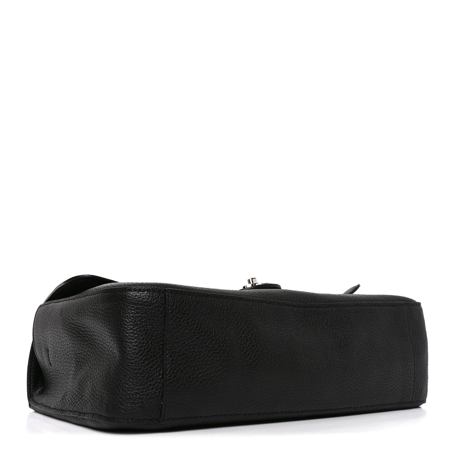 Grained Calfskin Small Souplissimo Maxi Flap Black