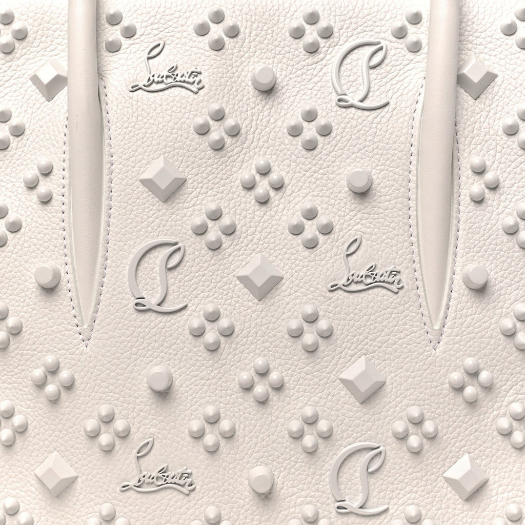 Calfskin Spikes Loubinthesky Medium Paloma Bianco