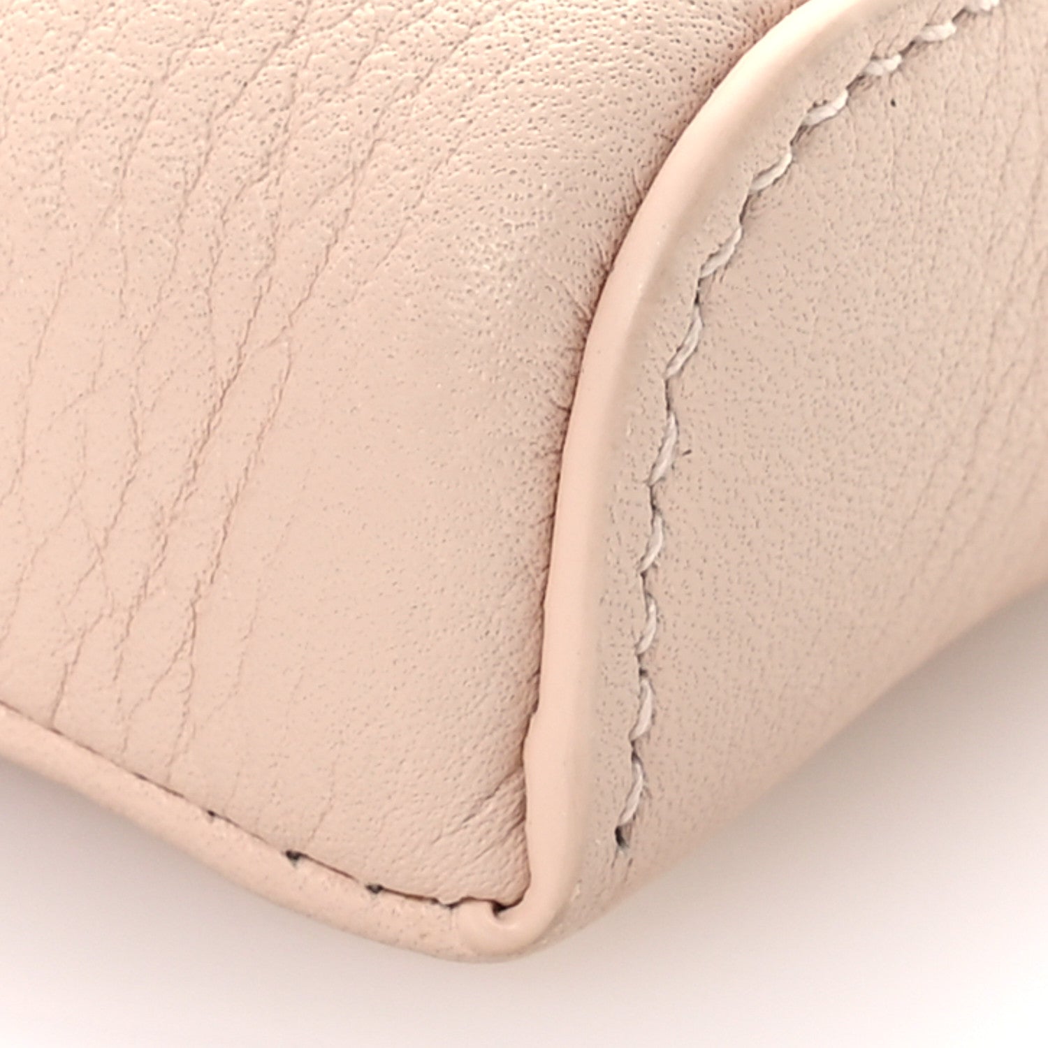 Grained Calfskin Extra Pocket Mini Pouch Creamed Honey
