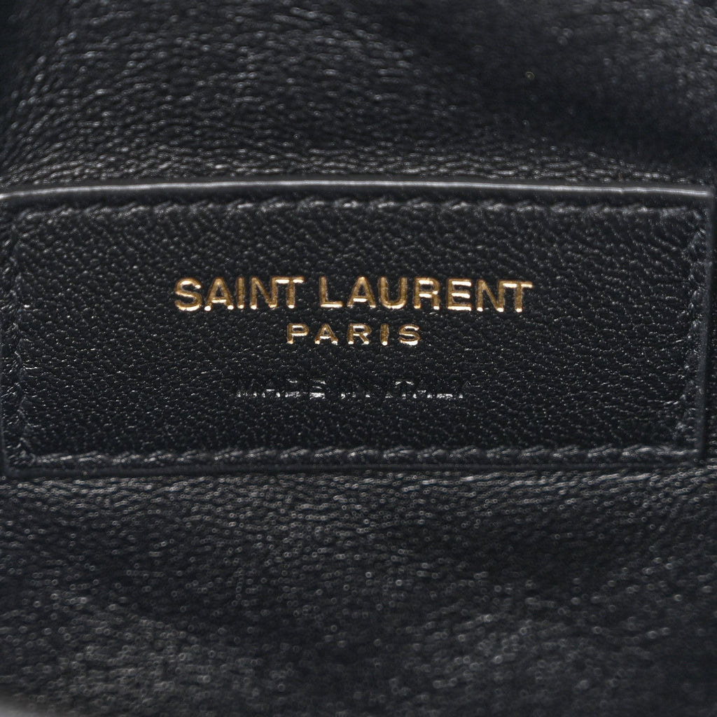 Lambskin Quilted Gaby Zipped Pouch Crema Soft