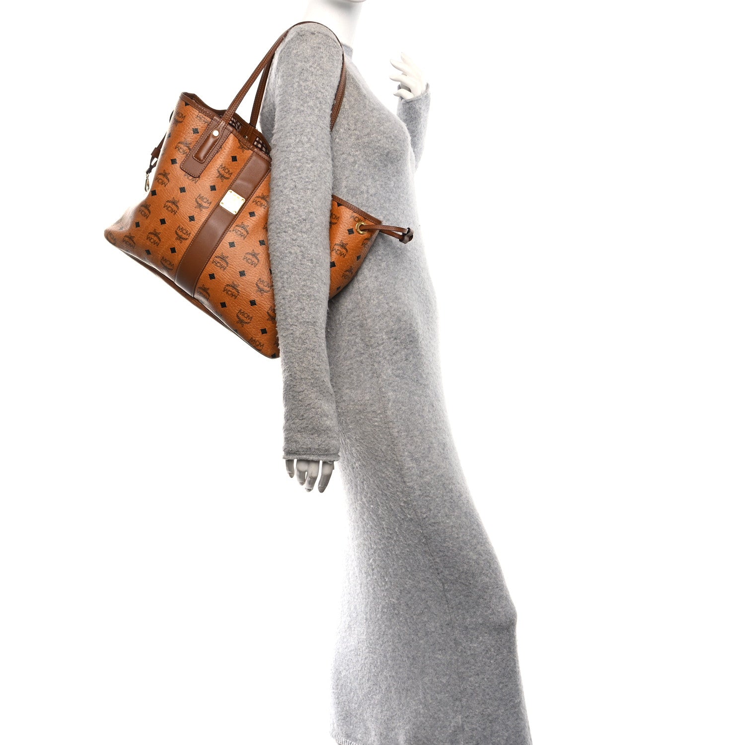 Visetos Medium Liz Reversible Shopper Tote Cognac