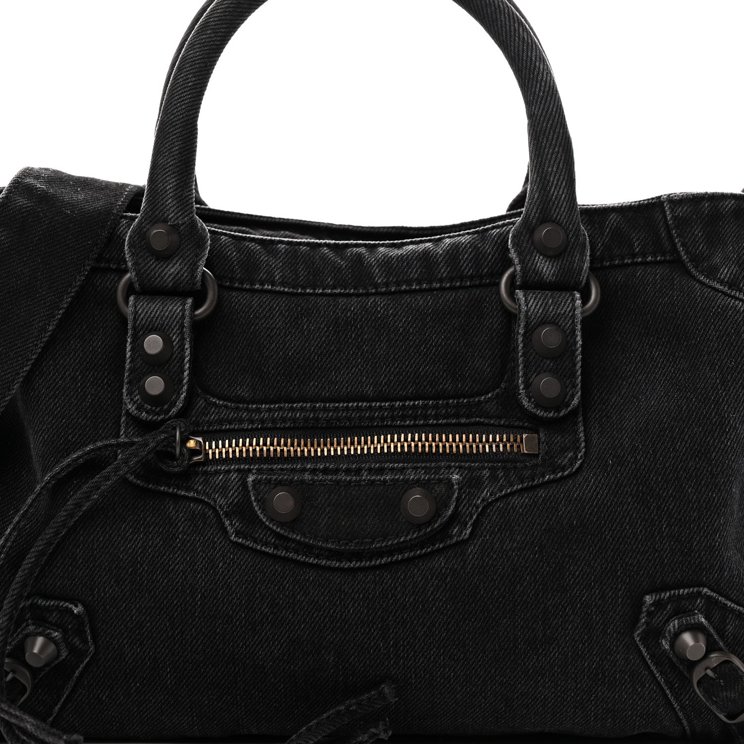 Washed Denim Classic Hardware Small Le City Black