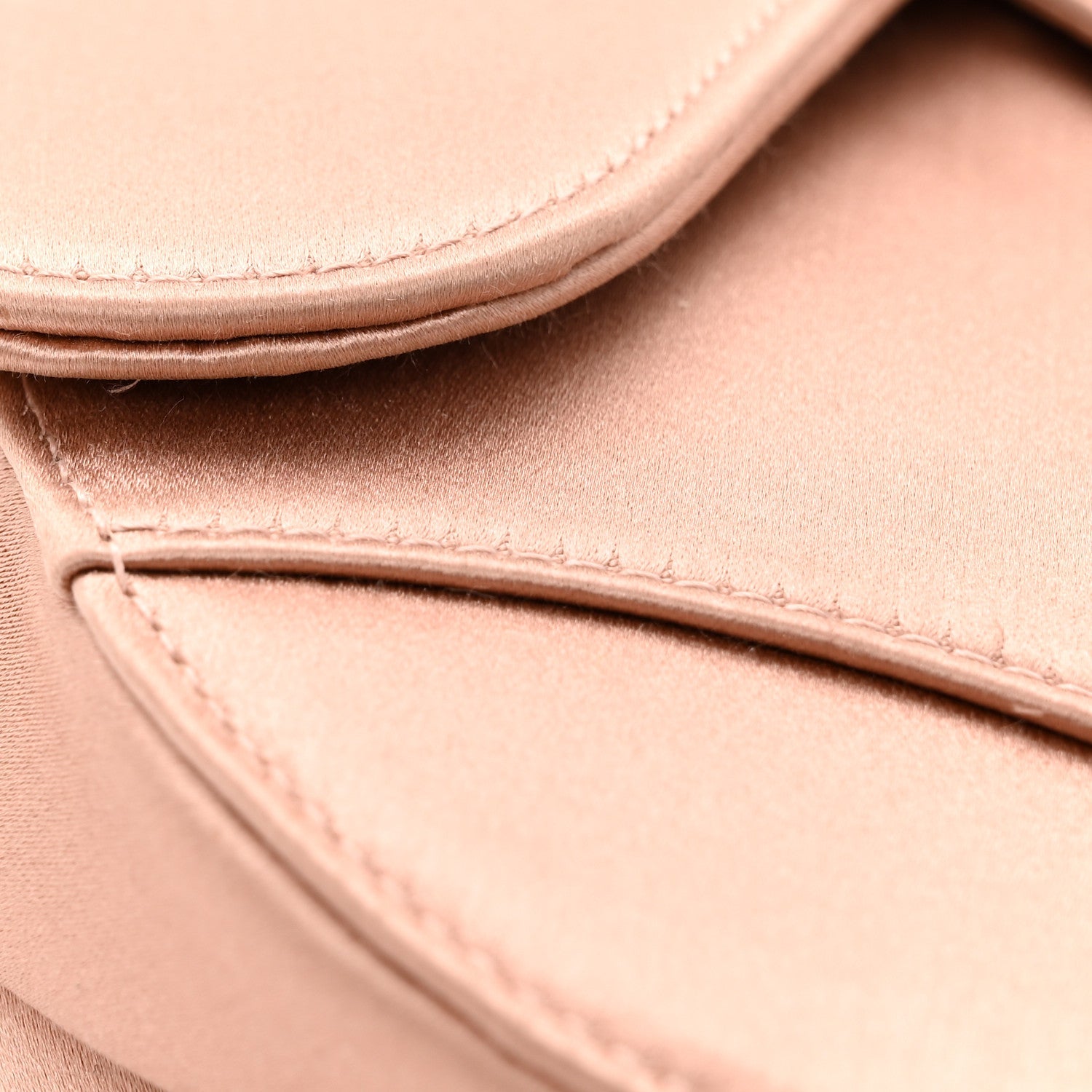Satin Crystal Mini Saddle Bag Powder Beige