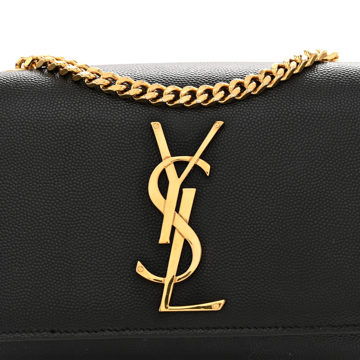 Grain De Poudre Small Classic Monogram Kate Satchel Black