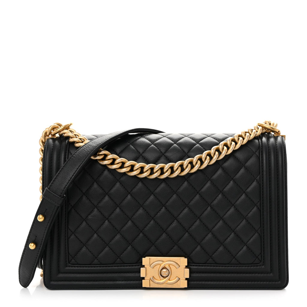 Caviar Quilted New Medium Boy Flap Black