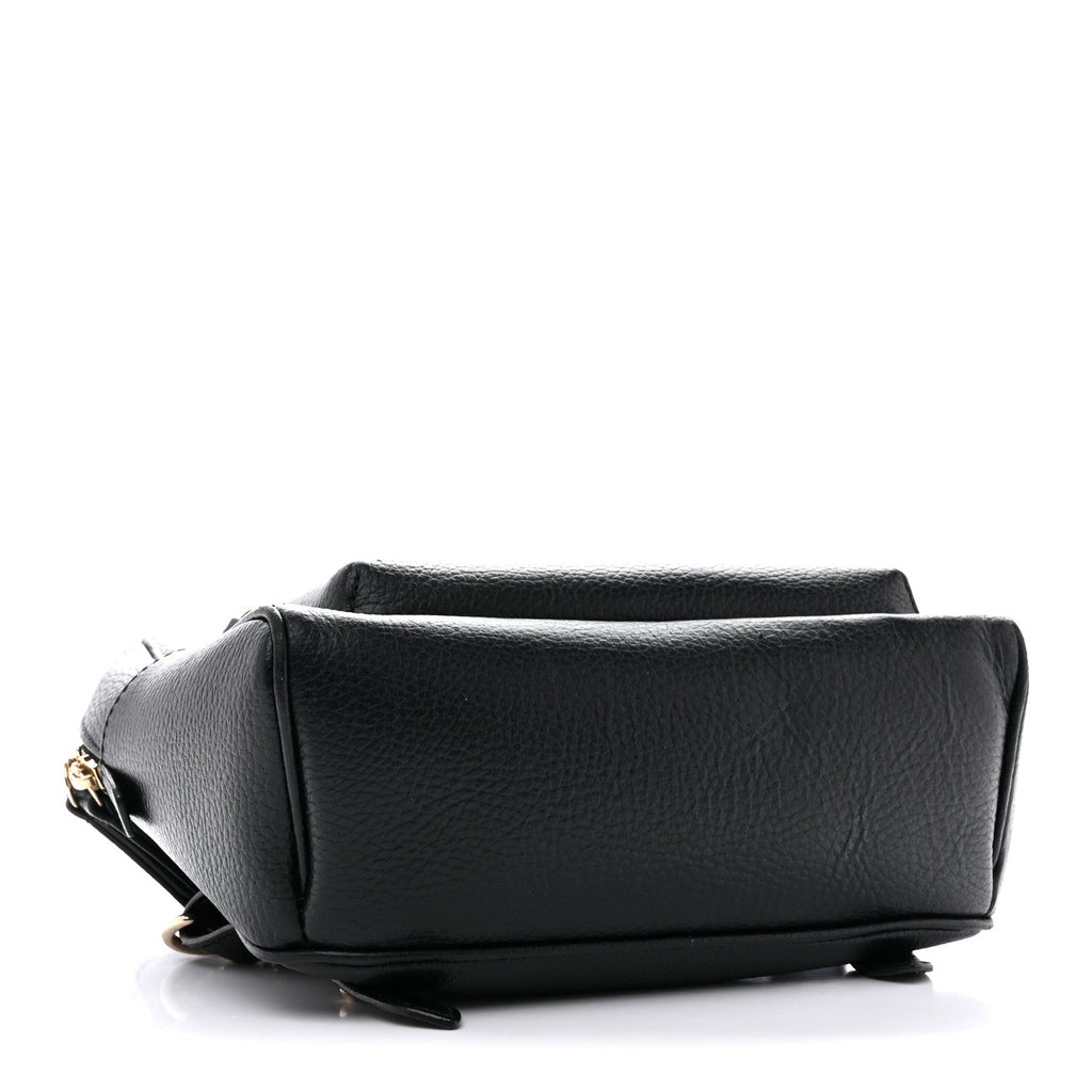Pebbled Calfskin Soho Chain Backpack Black