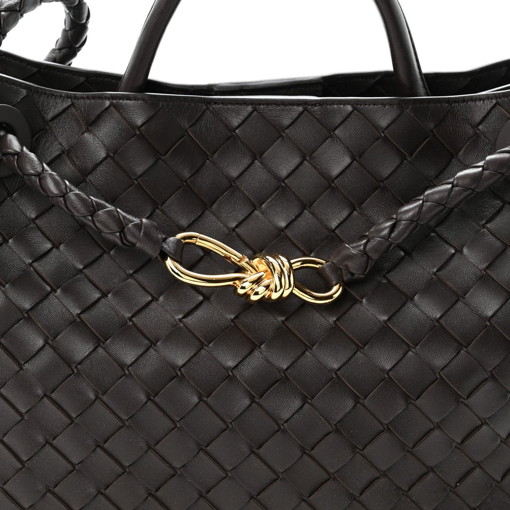 Nappa Intrecciato Medium Andiamo Shoulder Bag Fondant