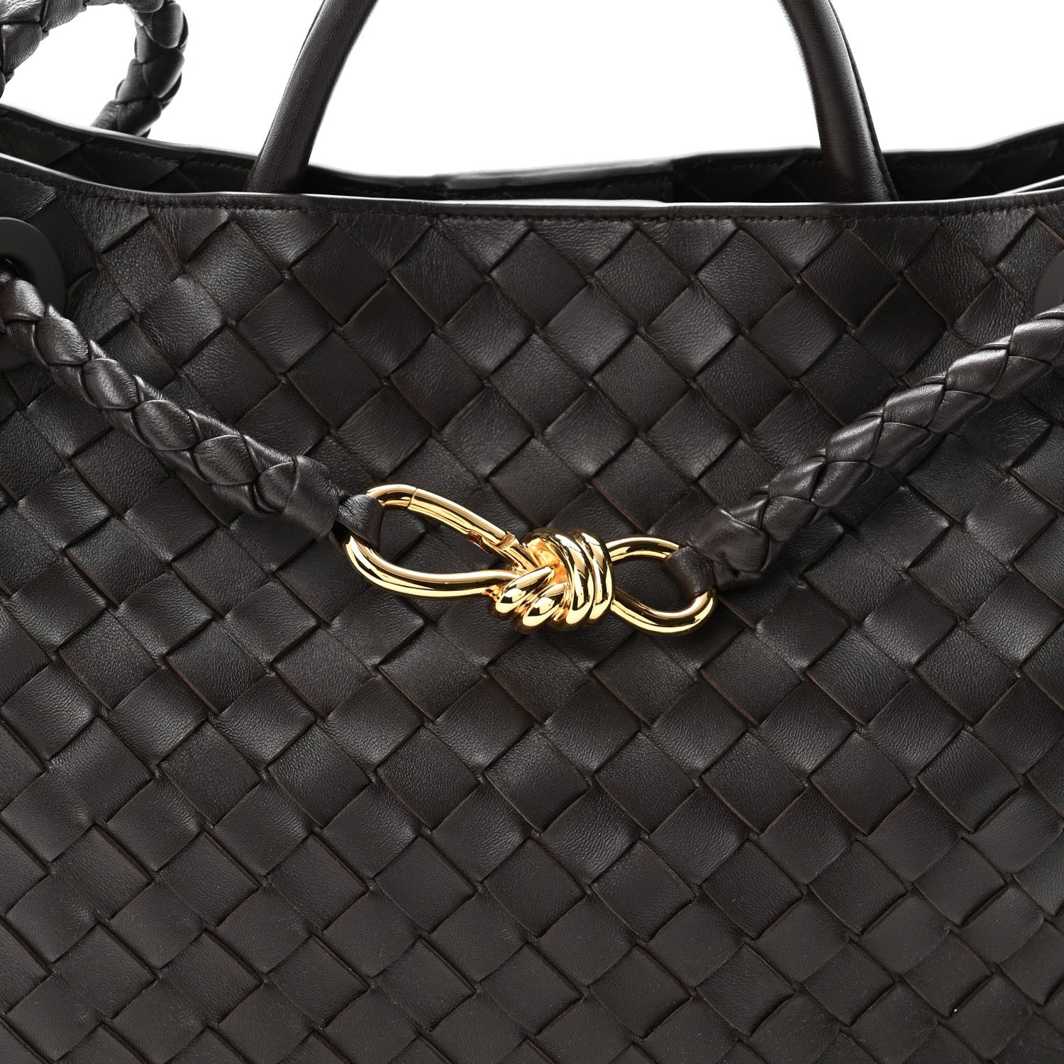 Nappa Intrecciato Medium Andiamo Shoulder Bag Fondant