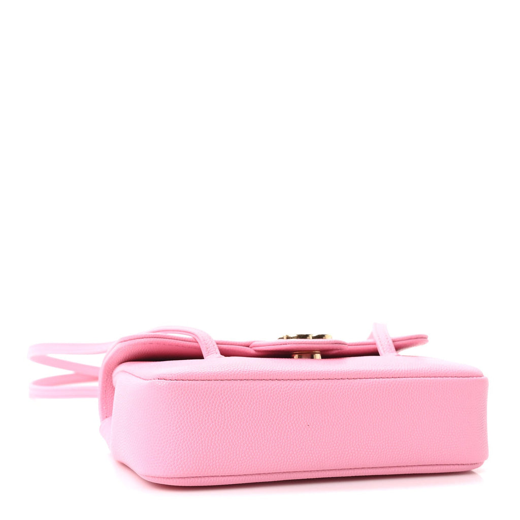 Shiny Caviar Mini Preppy Coco Shoulder Bag Rose