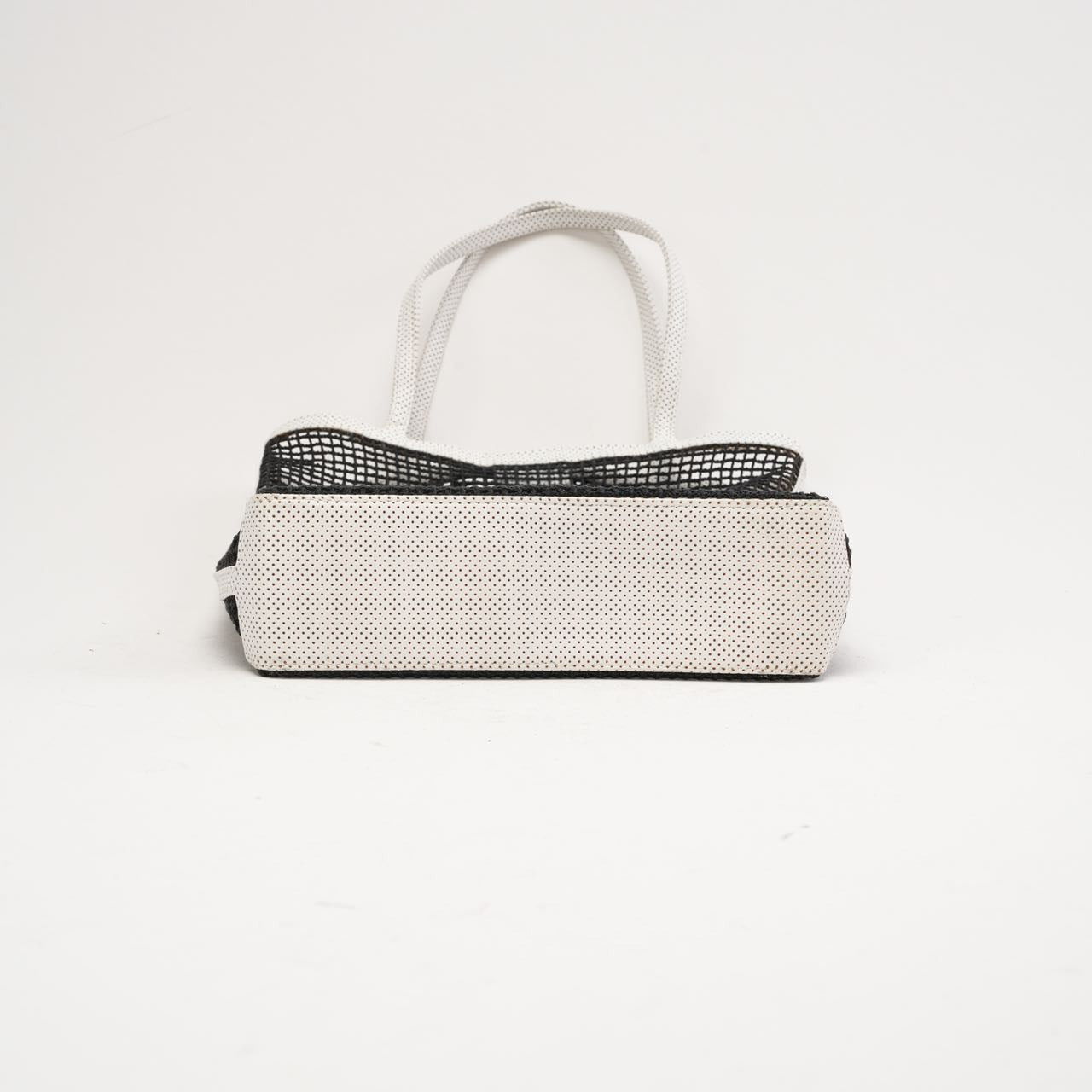 Chanel Vintage Tennis Shopper Tote Bag Black / White 2004