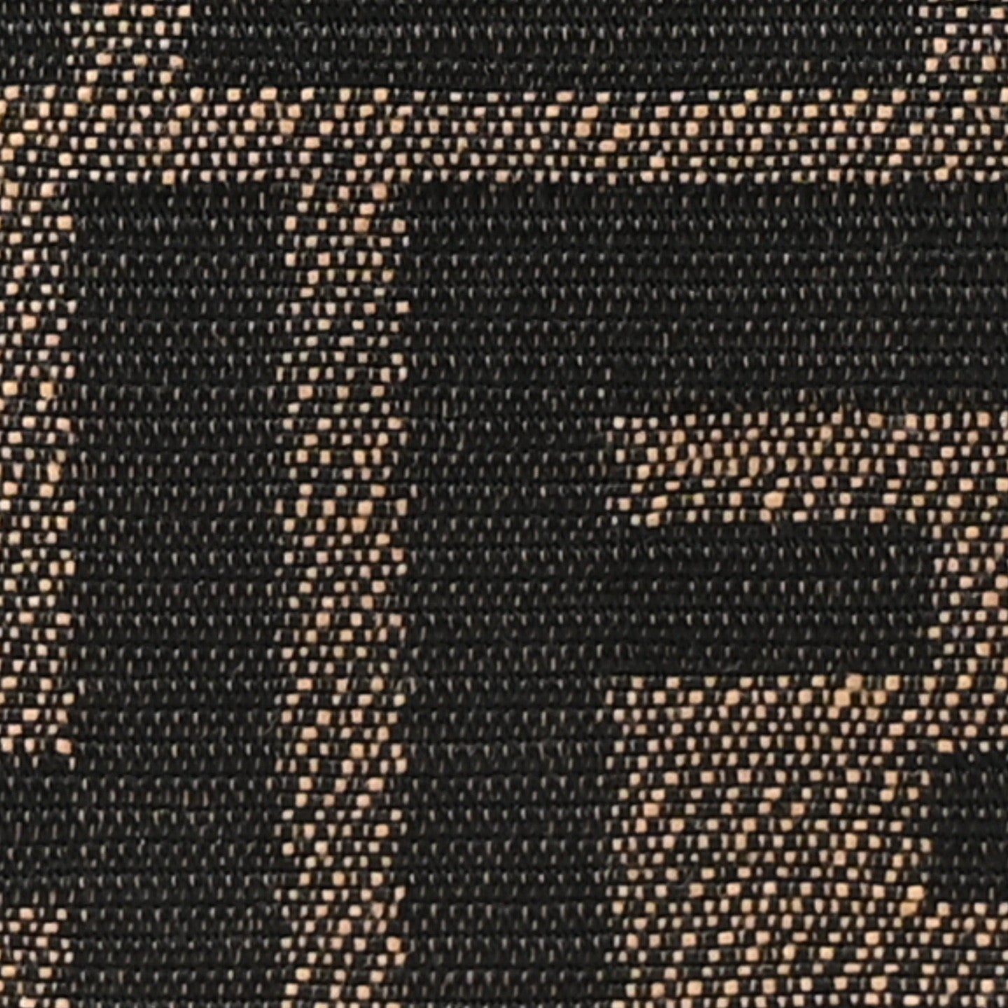 Fabric Jacquard FF 1974 Mini Baguette Tobacco Moro Black