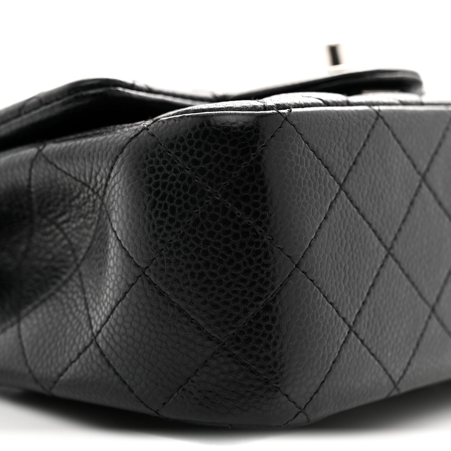 Caviar Quilted Mini Square Flap Black