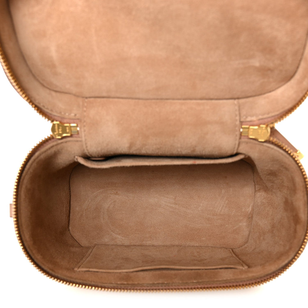Lambskin Cannage Small Diortravel Vanity Case Rose Des Vents