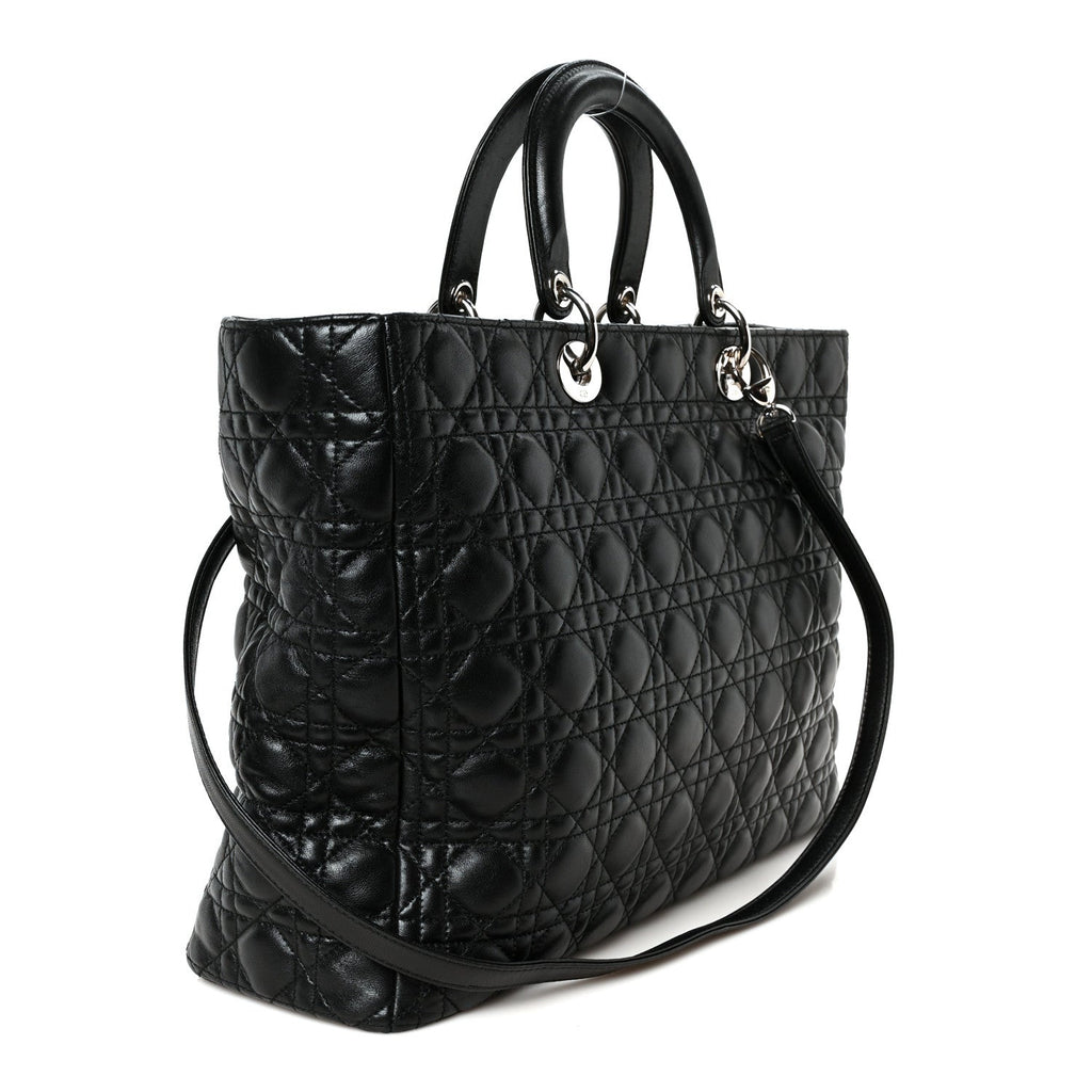 Lambskin Cannage XL Lady Dior Black