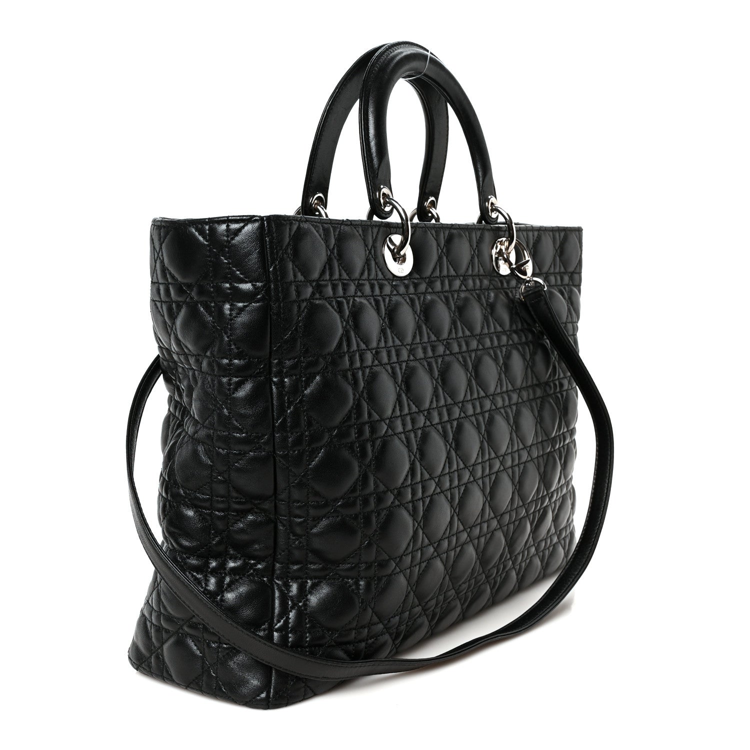 Lambskin Cannage XL Lady Dior Black