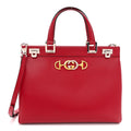 Shibuya Calfskin Medium Zumi Top Handle Bag Hibiscus Red