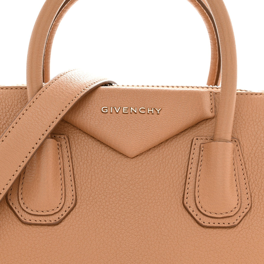 Sugar Goatskin Small Antigona Medium Beige