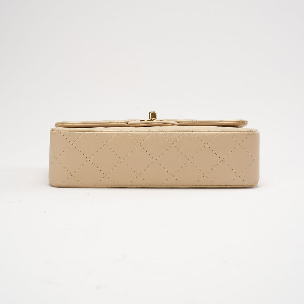 Chanel Vintage Beige Small Classic Double Flap Bag 1994