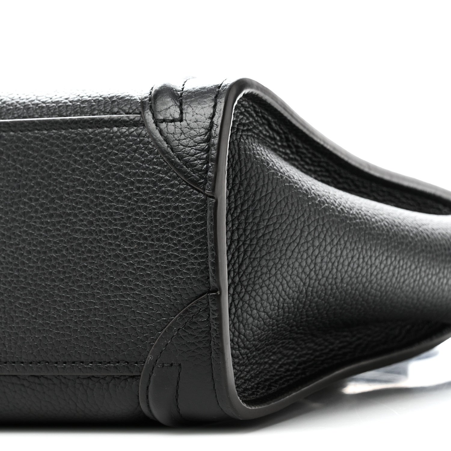 Drummed Calfskin Nano Luggage Black