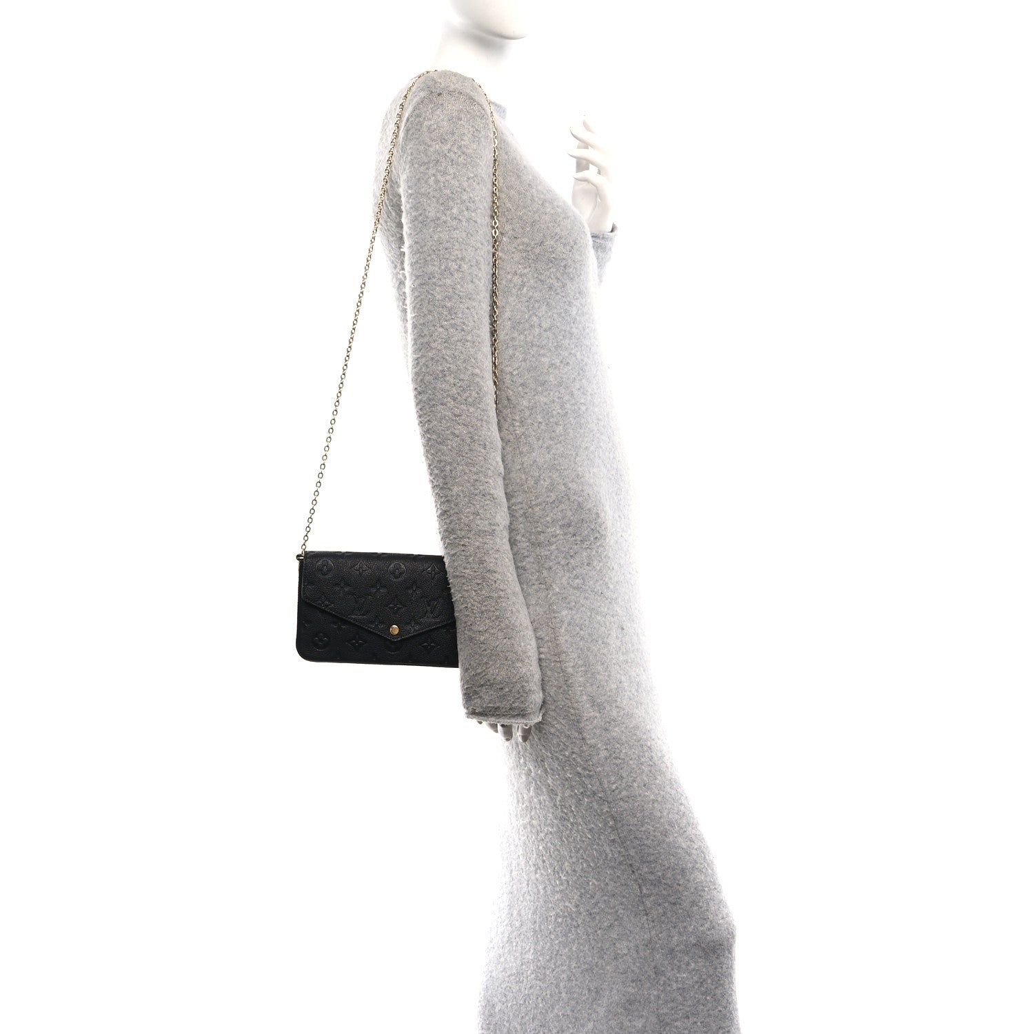 Empreinte Pochette Felicie Chain Wallet Black