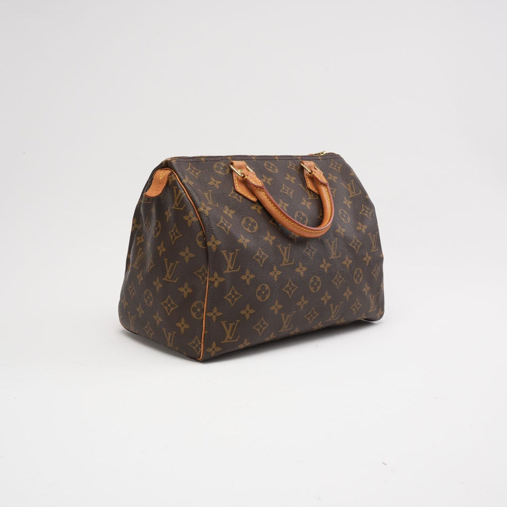 Louis Vuitton Speedy 30 Monogram Canvas Brown Bag 1999