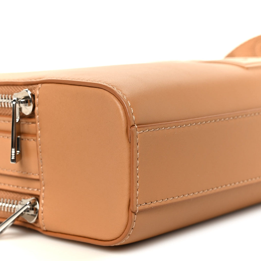 Satin Calfskin Mini Camera Bag Tan