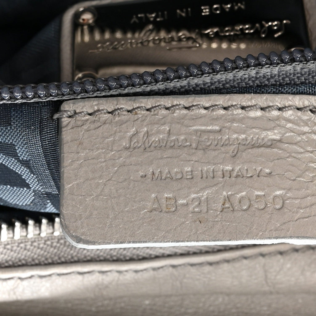 Calfskin Marisa Shoulder Bag Grey