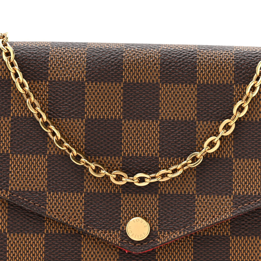 Damier Ebene Pochette Felicie Chain Wallet