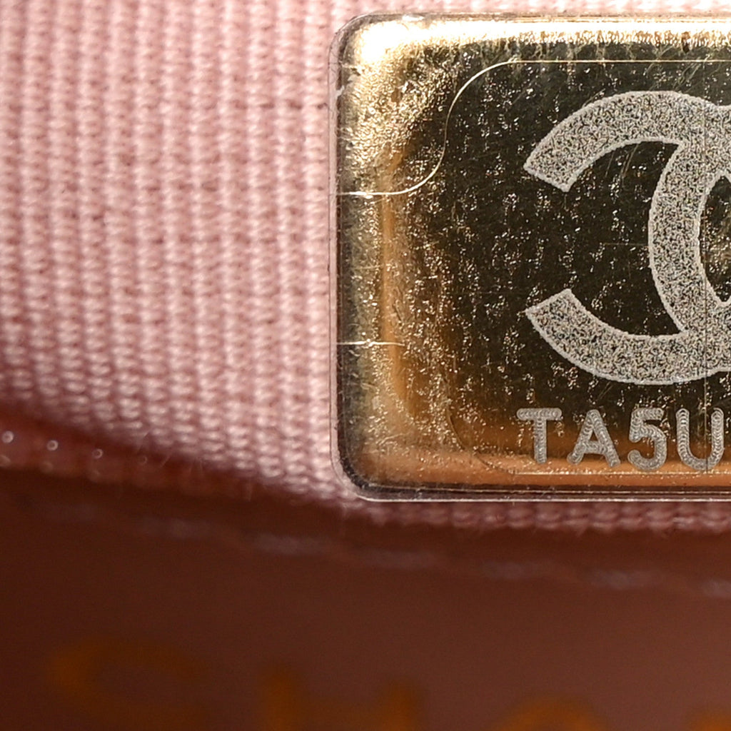 Shiny Caviar Preppy Coco Small Flap Light Pink