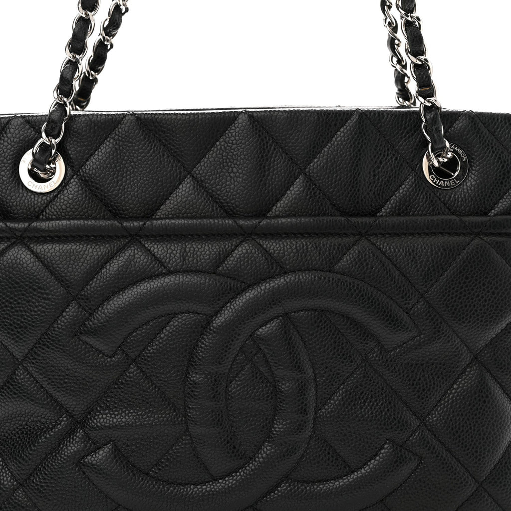 Caviar Quilted CC Timeless Soft Tote Black