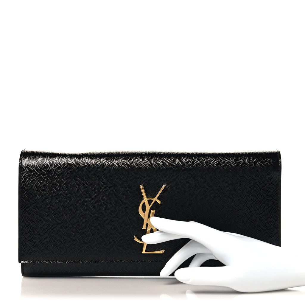 Grain De Poudre Monogram Cassandre Clutch Black