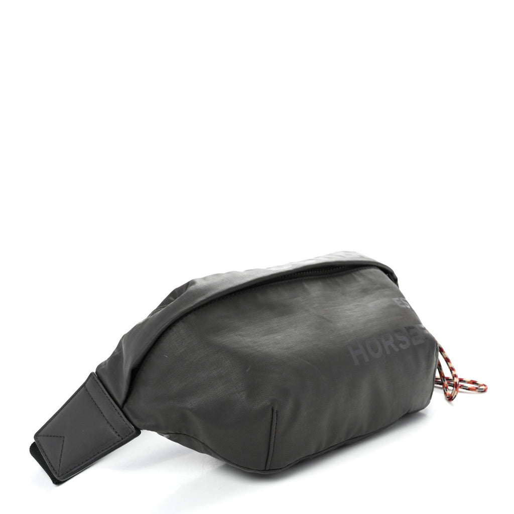 Econyl Horseferry Print Sonny Bum Bag Dark Grey
