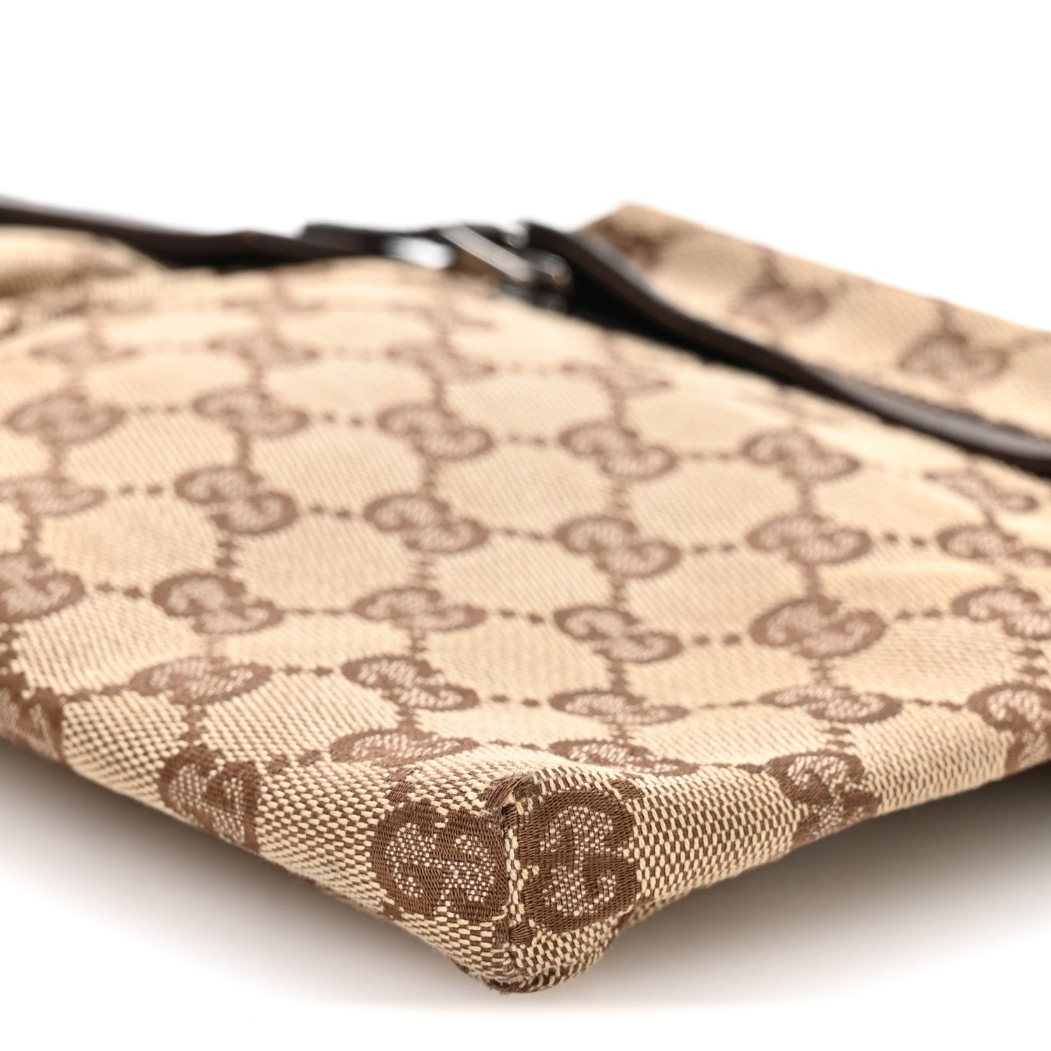 GG Monogram Double Pocket Belt Bag Dark Brown