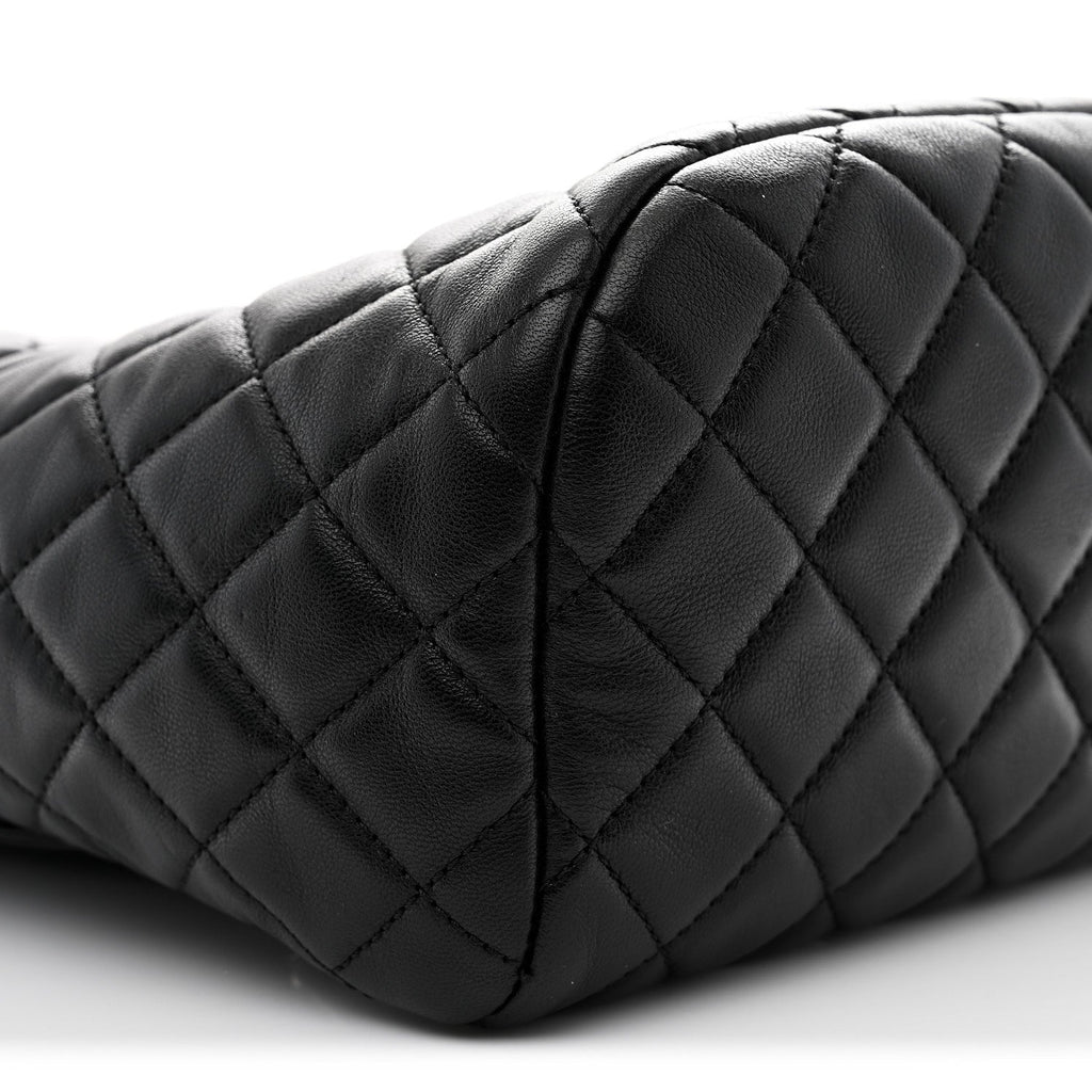 Lambskin Quilted Small Urban Spirit Backpack Black